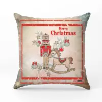 Декоративна възглавница с коледни мотиви - 4418 - Декоративна възглавница с коледни мотиви - 4418