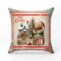 Декоративна възглавница с коледни мотиви - 4445 - Декоративна възглавница с коледни мотиви - 4445