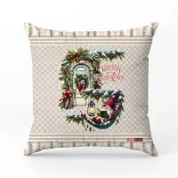 Декоративна възглавница с коледни мотиви - 5305 - Декоративна възглавница с коледни мотиви - 5305