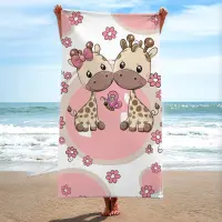 Детска хавлиена кърпа - Два жирафа - Детска хавлиена кърпа - Два жирафа