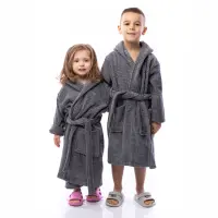 Детски халат Елеганс - Сив - Детски халат Елеганс - Сив