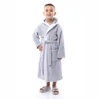 Детски халат Маер - Сив - Детски халат Маер - Сив