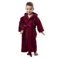 Детски халат нишка - бордо - Детски халат нишка - бордо
