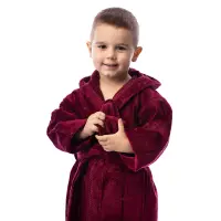Детски халат нишка - бордо - 679 | Детски халат нишка - бордо - 679