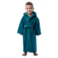 Детски халат нишка - петрол - Детски халат нишка - петрол