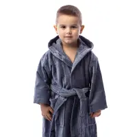 Детски халат нишка - сив - 648 | Детски халат нишка - сив - 648