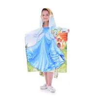 Детско пончо - Синя принцеса - 1414 | Детско пончо - Синя принцеса - 1414