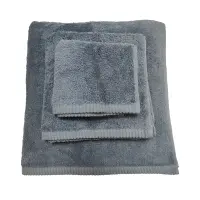 Едноцветна хавлиена кърпа 'ЛОТОС' - комплект - 3 броя - дънково - Едноцветна хавлиена кърпа 'ЛОТОС' - комплект - 3 броя - дънково