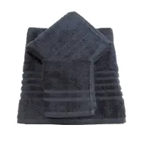 Едноцветна хавлиена кърпа "ВИВА" - комплект - 3 броя - тъмно синьо - Едноцветна хавлиена кърпа "ВИВА" - комплект - 3 броя - тъмно синьо