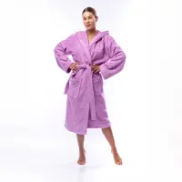 Халат Едноцветен Лукс - Светло Лилаво - дамски - Халат Едноцветен Лукс - Светло Лилаво - дамски
