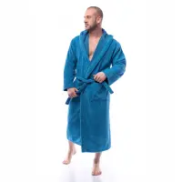 Халат Елеганс - Морско синьо - мъжки - 2659 | Халат Елеганс - Морско синьо - мъжки - 2659