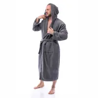 Халат Елеганс - Сив - мъжки - Халат Елеганс - Сив - мъжки
