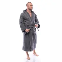 Халат Елеганс - Сив - мъжки - 2654 | Халат Елеганс - Сив - мъжки - 2654