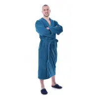 Халат Маер - Петрол - мъжки - 1198 | Халат Маер - Петрол - мъжки - 1198