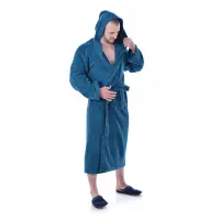 Халат Маер - Петрол - мъжки - 1199 | Халат Маер - Петрол - мъжки - 1199