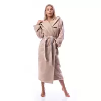 Халат Микропамук - капучино - дамски - Халат Микропамук - капучино - дамски