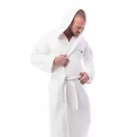 Халат Микропамук - крем - мъжки - 206 | Халат Микропамук - крем - мъжки - 206