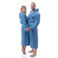 Халат Микропамук - дънково - дамски - 226 | Халат Микропамук - дънково - дамски - 226