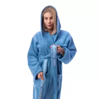 Халат Микропамук - дънково - дамски - 224 | Халат Микропамук - дънково - дамски - 224