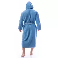 Халат Микропамук - дънково - мъжки - Халат Микропамук - дънково - мъжки