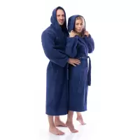 Халат Микропамук - тъмно син - дамски - 233 | Халат Микропамук - тъмно син - дамски - 233