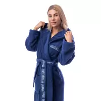 Халат Микропамук - тъмно син - дамски - 231 | Халат Микропамук - тъмно син - дамски - 231