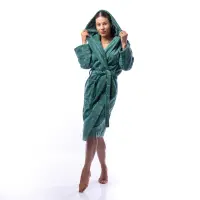 Халат нишка - Петрол - дамски - Халат нишка - Петрол - дамски