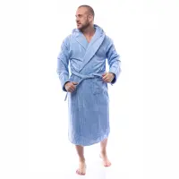 Халат нишка - Светло син - мъжки - Халат нишка - Светло син - мъжки