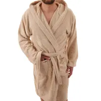 Халат Рипс - къс - Капучино - мъжки - 3673 | Халат Рипс - къс - Капучино - мъжки - 3673