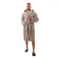 Халат Рипс - къс - Светло сив - мъжки - Халат Рипс - къс - Светло сив - мъжки