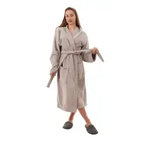 Халат Рипс - Светло сив - дамски - 3706 | Халат Рипс - Светло сив - дамски - 3706