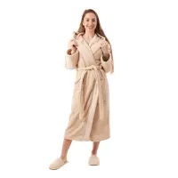 Халат Севи лого - MS - капучино- дамски - 3722 | Халат Севи лого - MS - капучино- дамски - 3722