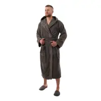Халат Севи лого - MS - тъмно сив- мъжки - 3757 | Халат Севи лого - MS - тъмно сив- мъжки - 3757