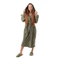 Халат Севи лого - MS - тъмно зелен- дамски - Халат Севи лого - MS - тъмно зелен- дамски
