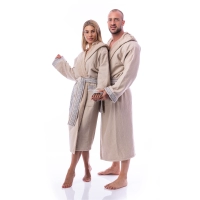Халат Вафла Лукс - Капучино - мъжки - 69 | Халат Вафла Лукс - Капучино - мъжки - 69