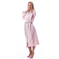 Халат Вафла Лукс - Розово - дамски - 1876 | Халат Вафла Лукс - Розово - дамски - 1876
