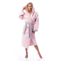 Халат Вафла Лукс - Розово - дамски - 1877 | Халат Вафла Лукс - Розово - дамски - 1877