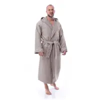 Халат Вафла Лукс - Светло сив - мъжки - 1950 | Халат Вафла Лукс - Светло сив - мъжки - 1950