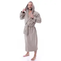 Халат Вафла Лукс - Светло сив - мъжки - 1951 | Халат Вафла Лукс - Светло сив - мъжки - 1951