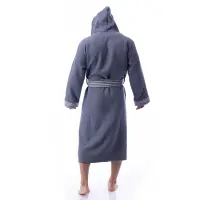 Халат Вафла Лукс - Тъмно сив - мъжки - 1853 | Халат Вафла Лукс - Тъмно сив - мъжки - 1853