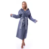 Халат Вафла Лукс - Тъмно сиво - дамски - 1844 | Халат Вафла Лукс - Тъмно сиво - дамски - 1844