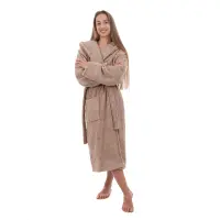 Халат ЖАКАРД - MS - Бежово- дамски - 3490 | Халат ЖАКАРД - MS - Бежово- дамски - 3490
