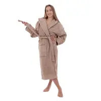 Халат ЖАКАРД - MS - Бежово- дамски - 3492 | Халат ЖАКАРД - MS - Бежово- дамски - 3492
