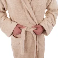 Халат ЖАКАРД - MS - Капучино- мъжки - 3540 | Халат ЖАКАРД - MS - Капучино- мъжки - 3540