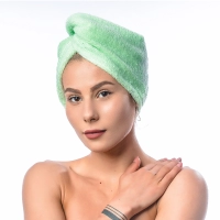 Хавлиен тюрбан за глава - зелен - Хавлиен тюрбан за глава - зелен