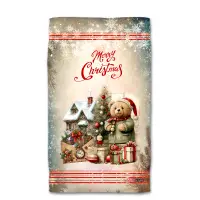 Хавлиена кърпа с коледни мотиви - 4449 - Хавлиена кърпа с коледни мотиви - 4449