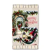 Хавлиена кърпа с коледни мотиви - 5299 - Хавлиена кърпа с коледни мотиви - 5299