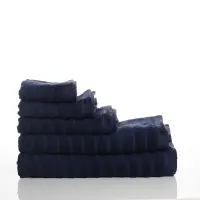 Хавлия за баня Райе - Тъмно синьо - Хавлия за баня Райе - Тъмно синьо