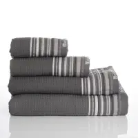 Хавлия за баня Вафла Лукс -Тъмно Сиво - Хавлия за баня Вафла Лукс -Тъмно Сиво