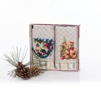 Комплект - 2 броя хавлиена кърпа с печат - Кутия - 5372 - Комплект - 2 броя хавлиена кърпа с печат - Кутия - 5372